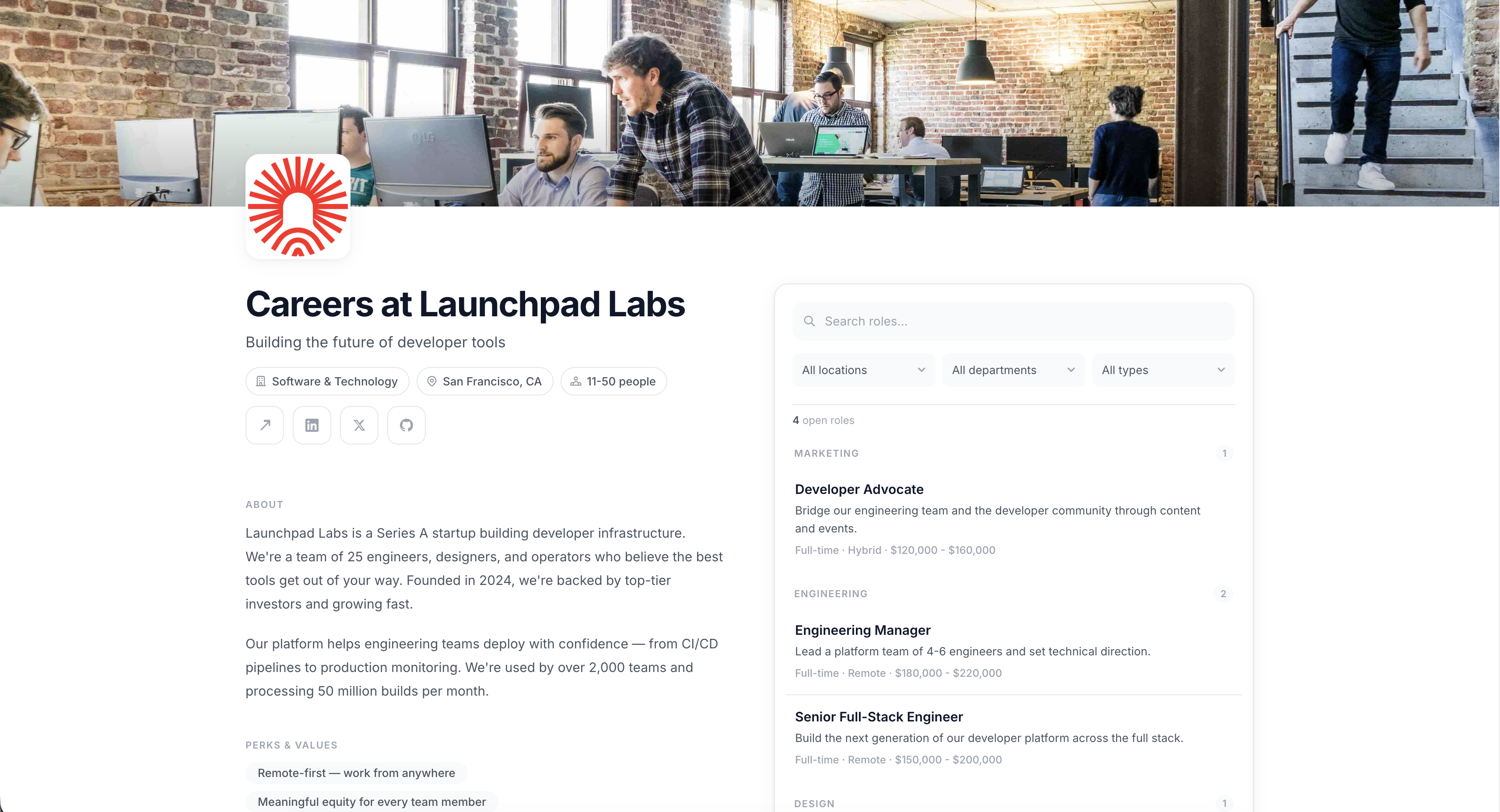 Launchpad Labs career page
